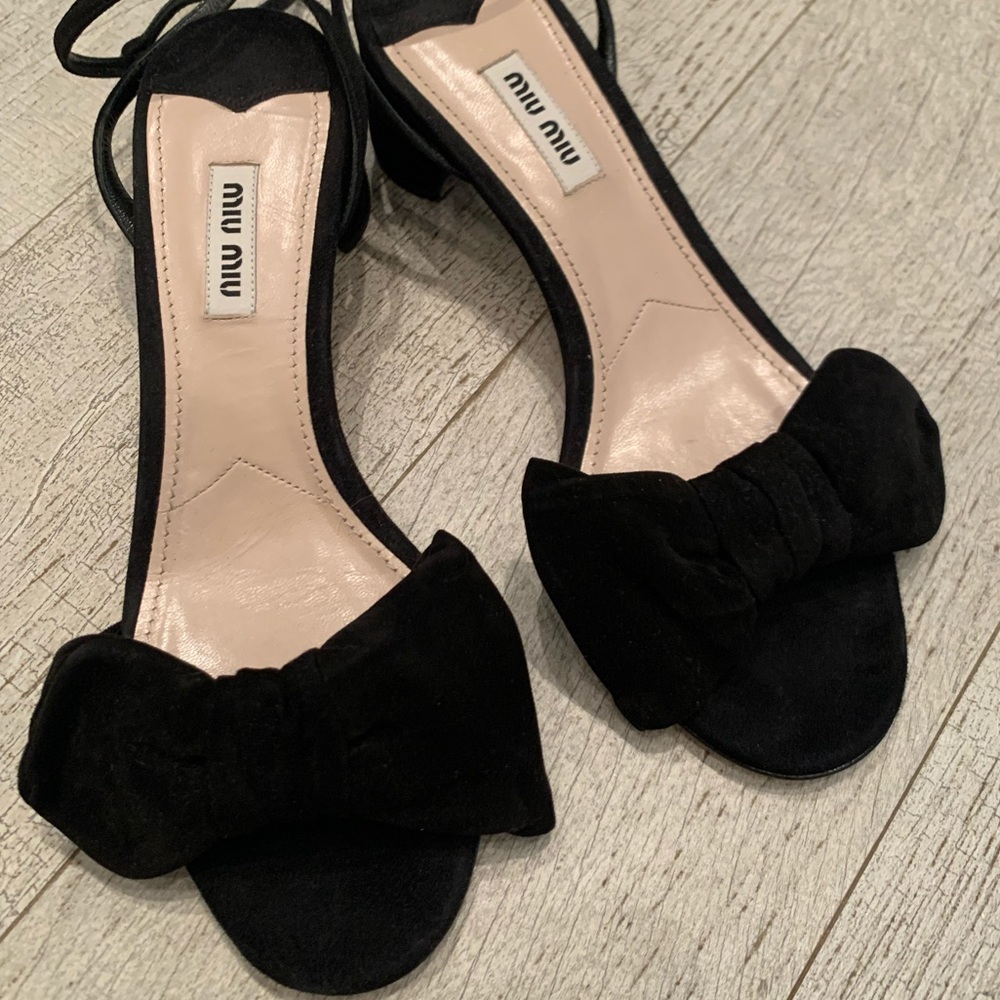 Miu Miu Kitten Heel Sandals